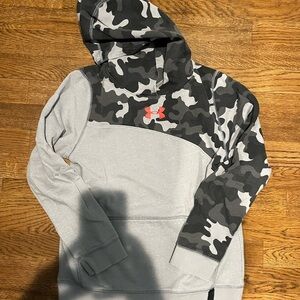 Under Armour Gray and Black Camouflage Hoodie